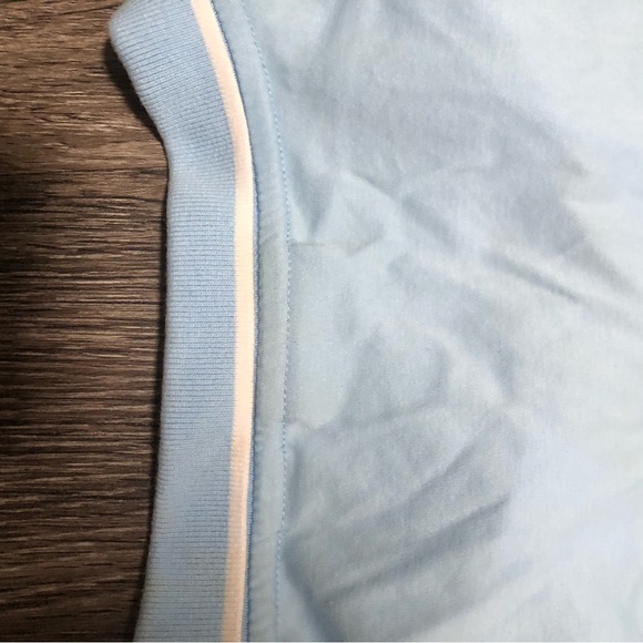 Paul Fredrick Men's 3XL Light Blue Quarter-Zip Polo Shirt - Picture 11 of 11